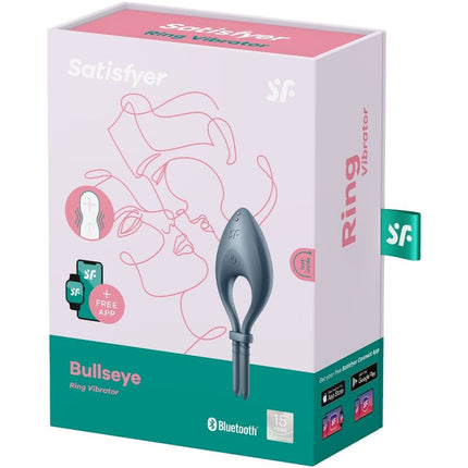 SATISFYER - APPLICATION BULLSEYE RING VIBRATOR GRIS