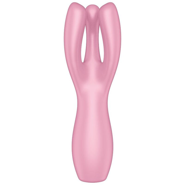 SATISFYER - VIBRATEUR THREESOME 3 ROSE