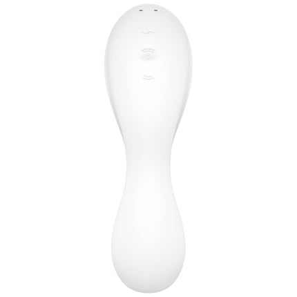 SATISFYER - APPLICATION STIMULATEUR ET VIBRATEUR CURVY TRINITY 5 BLANC