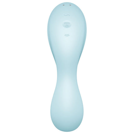 SATISFYER - APPLICATION STIMULATEUR ET VIBRATEUR CURVY TRINITY 5 BLEU