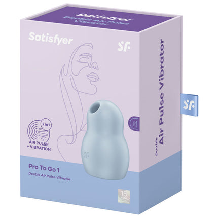 SATISFYER - AIR PULSE PRO TO GO 1 BLEU