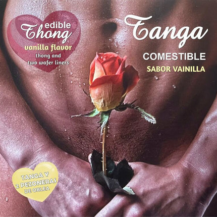 HOTFLOWERS - STRING HOMME + 2 NIPPLE AZYME VANILLE /es/pt/en/fr/it/