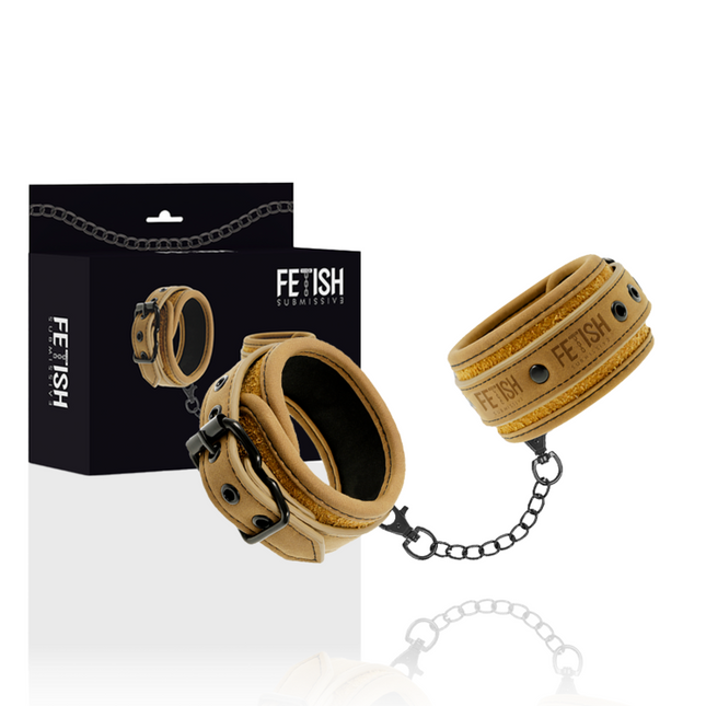 FETISH SUBMISSIVE ORIGIN - MENOTTES EN CUIR VEGAN AVEC DOUBLURE EN NÉOPRÈNE