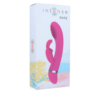 INTENSE - VIBRATEUR OSCILLANT SUSY SILICONE LAPIN ROSE