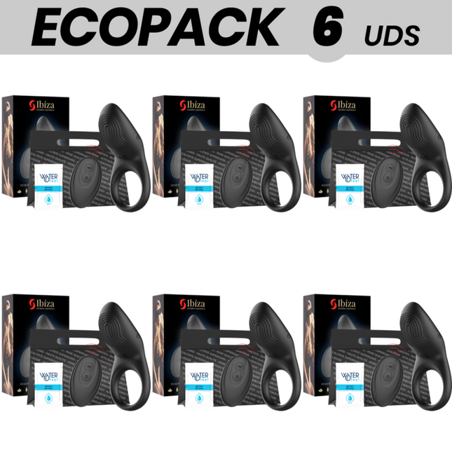 ECOPACK 6 UNITÉS - IBIZA VIBRATEUR ANNEAU TÉLÉCOMMANDE FULL CONTACT