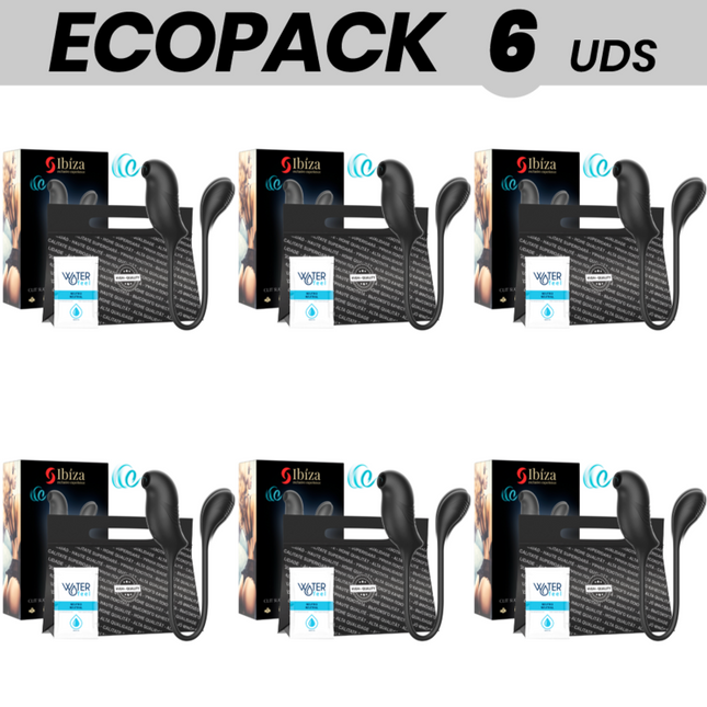 ECOPACK 6 UNITÉS - STIMULATEUR IBIZA AVEC ASPIRATION ET VIBRATION MAGIQUES DU CLITORIS