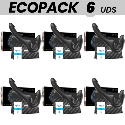 ECOPACK 6 UNITÉS - IBIZA VIBRATEUR SANS SANGLE TÉLÉCOMMANDE 3 MOTEURS 1000 COMBINAISONS
