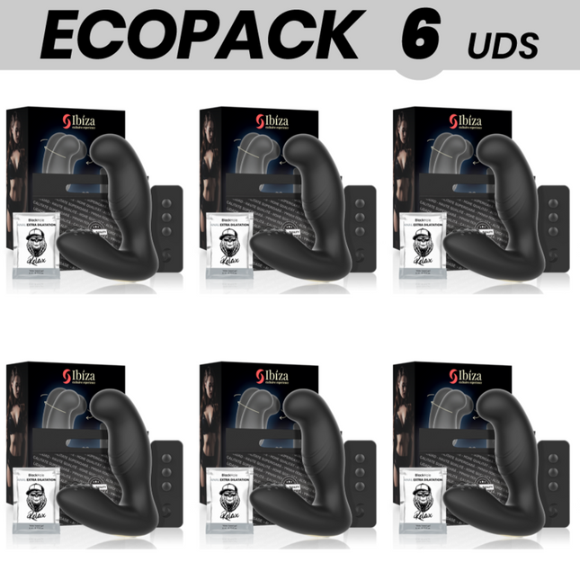ECOPACK 6 UNITÉS - IBIZA TÉLÉCOMMANDE DE MASSAGE ANAL 10 x 3,5 CM