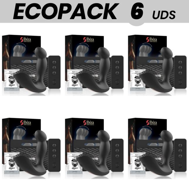 ECOPACK 6 UNITÉS - IBIZA TÉLÉCOMMANDE DE MASSAGE ANAL 11 x 4 CM