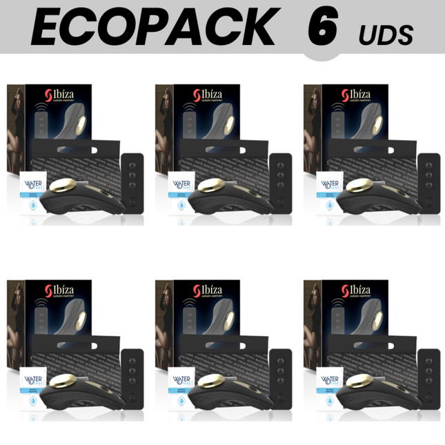 ECOPACK 6 UNITÉS - IBIZA TÉLÉCOMMANDE VIBRATEUR PANTIE EN SILICONE