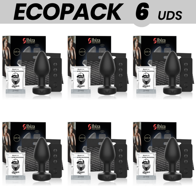 ECOPACK 6 UNITÉS - IBIZA TÉLÉCOMMANDE PRISE ANAL TAILLE M