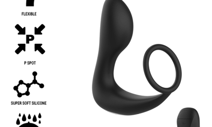 MASSEUR ANAL TÉLÉCOMMANDÉ - BLACK&SILVER