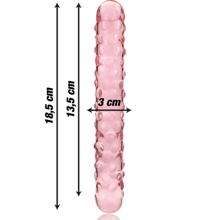 NEBULA SERIES BY IBIZA - MODÈLE 15 GODE EN VERRE BOROSILICATE ROSE 18.5 CM -O- 3 CM