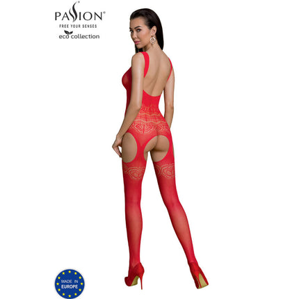 PASSION - BODYSTOCKING ECO COLLECTION ECO BS005 ROUGE