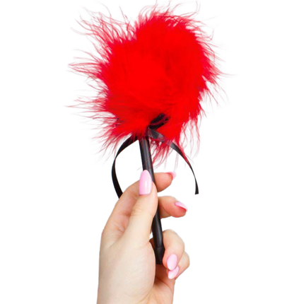 SECRETPLAY - DUSTER DE MARABOU ROUGE