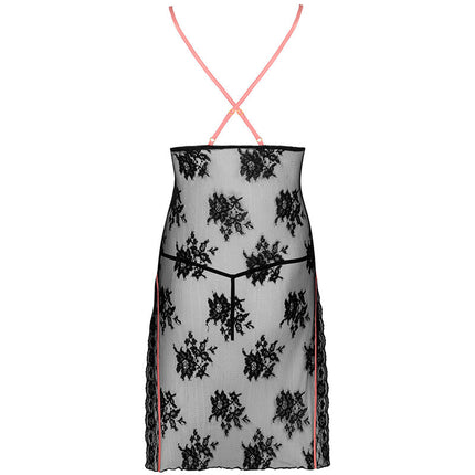 LIVCO CORSETTI FASHION - KARONIN LC 90628 CHEMISE + CULOTTE NOIR