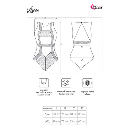 LIVCO CORSETTI FASHION - LIXPEN LC 90612 CORPS NOIR L/XL