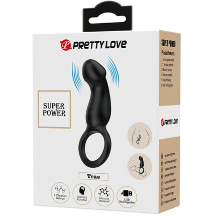 PRETTY LOVE - ANNEAU ANAL ET VIBRATEUR WARREN NOIR