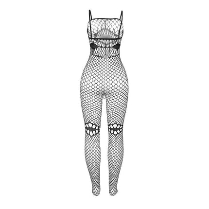 SUBBLIME - 952112 BODYSTOCKING RESILLE AVEC DETAILS SUR LA POITRINE ET LE VENTRE NOIR TAILLE UNIQUE