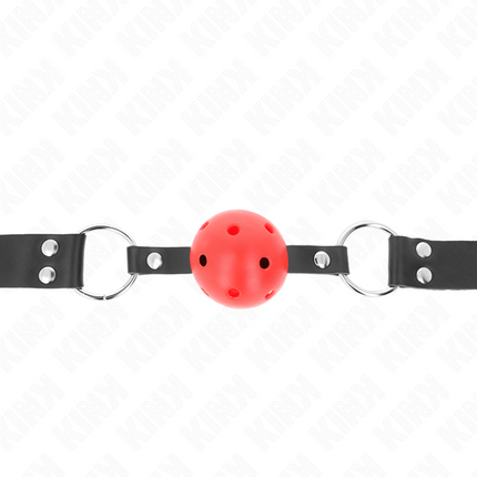 KINK - BALLE RESPIRANTE 4 CM BAG AVEC DOUBLE RIVET ROUGE 62,5 x 2,5 CM AJUSTABLE 42-58 CM