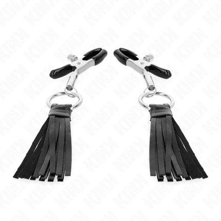 KINK - PINCES À TÉLÉMONS À PAMPONS EN CUIRETTE 6 CM