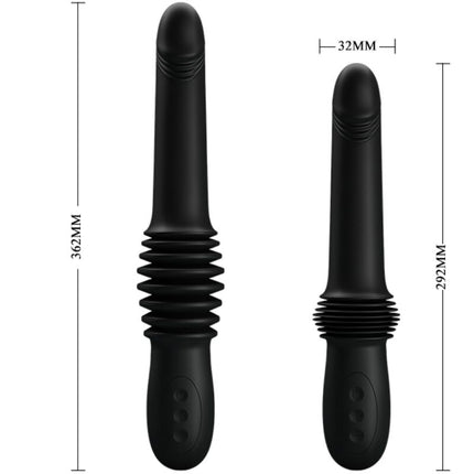 PRETTY LOVE - VIBRATEUR PAZUZU 3 MODES DE POUSSÉE NOIR