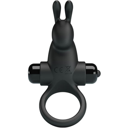 PRETTY LOVE - ANNEAU VIBRANT + STIMULATEUR DE CLITORIS RABBIT 10 VIBRATIONS NOIR