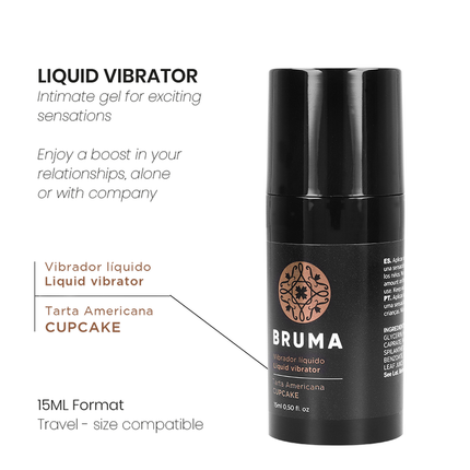 BRUMA - VIBRATEUR LIQUIDE ULTRA GLISSANT CUPCAKE 15 ML