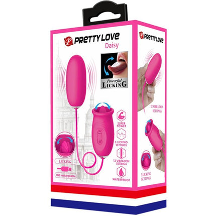 PRETTY LOVE - OEUF VIBRANT DAISY + LANGUE STIMULANTE CLITORIS ROSE
