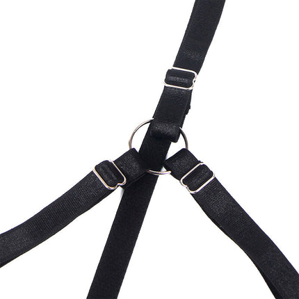SUBBLIME - 955205 ENSEMBLE SOUTIEN-GORGE AVEC NŒUD NOIR RÉGLABLE L/XL