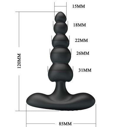 PRETTY LOVE - VIBRATEUR ANAL CORBAN 10 VIBRATIONS NOIR