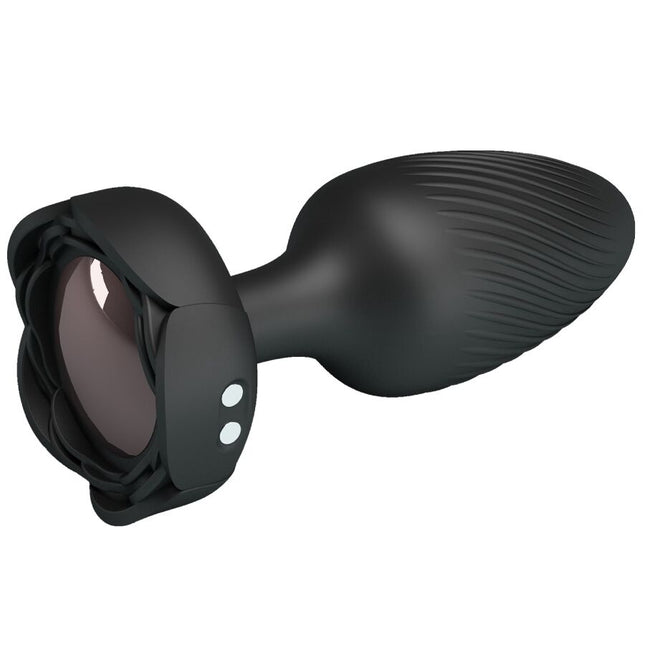 PRETTY LOVE - OSBORN PLUG ANAL AVEC LUMIÈRE LED NOIR 9,8 CM