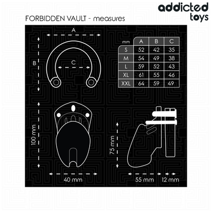 ADDICTED TOYS LOCKED - CAGE À PÉNIS INTERDITE 10 CM