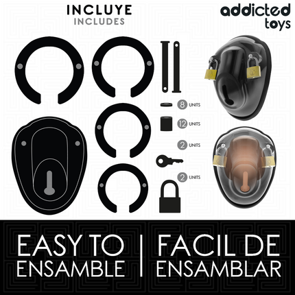 ADDICTED TOYS LOCKED - À PÉNIS VERROUILLÉE SANS CLÉ 11,5 CM