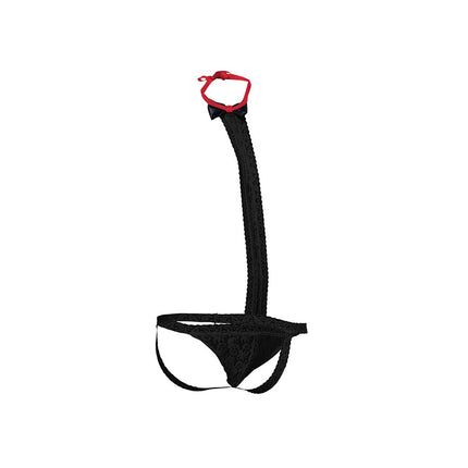 MOB - SMOKING AVEC STRING EN DENTELLE TAILLE S/M