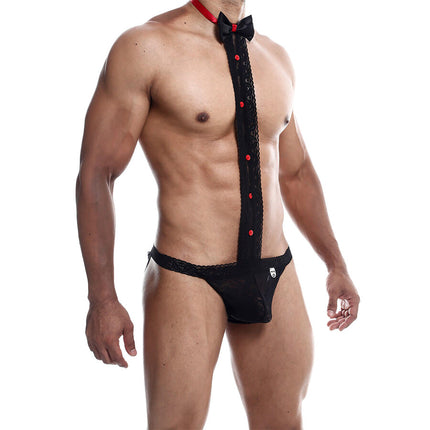 MOB - SMOKING AVEC STRING EN DENTELLE TAILLE S/M