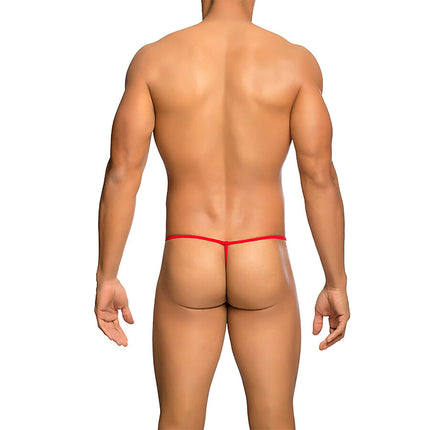 MOB - STRING TRANSPARENT EN FORME DE T ROUGE TAILLE S/M