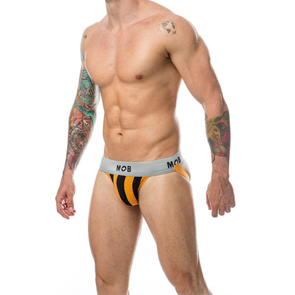 MOB - JOCK CLASSIQUE À RAYURES ORANGE TAILLE L