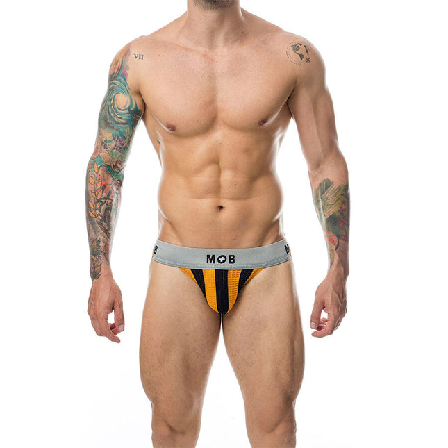MOB - JOCK CLASSIQUE À RAYURES ORANGE TAILLE L