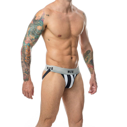 MOB - JOCK BLANC À RAYURES CLASSIQUES TAILLE XXL
