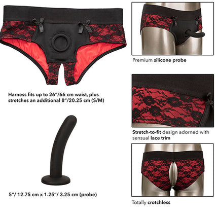 CALEXOTICS - SCANDAL ENSEMBLE CULOTTE SANS ENTREJAMBE AVEC GODE TAILLE S/M