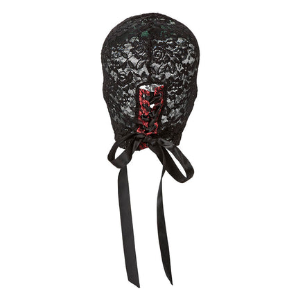 CALEXOTICS - SCANDAL CAGOULE EN DENTELLE NOIRE AVEC NŒUD