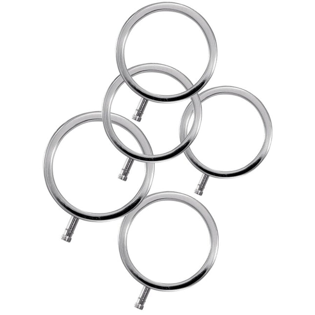 ELECTRASTIM - ELECTRARINGS ANNEAUX PÉNIS EN MÉTAL PACK DE 5