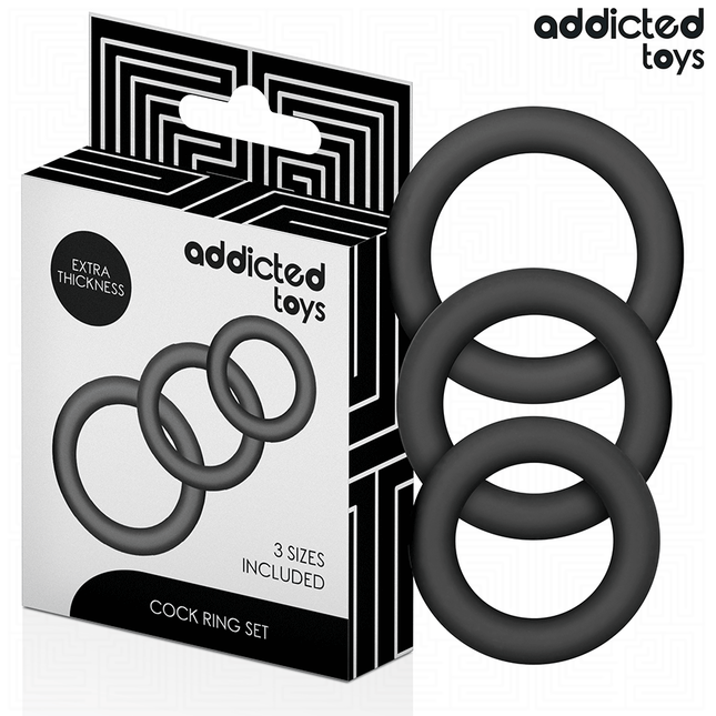 ADDICTED TOYS - LOT DE ANNEAUX EN SILICONE MODÈLE 1