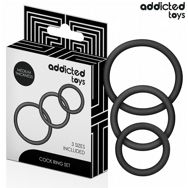 ADDICTED TOYS - LOT DE ANNEAUX EN SILICONE MODÈLE 2