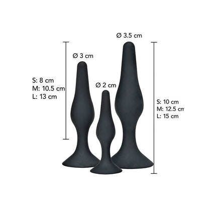 TOYJOY - Plug anal CURVY COMPANIONS 3 pièces Noir