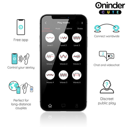 ONINDER CUTE - VIBRATEUR CLITORISÉ LOVE BUNNY G-SPOT - APPLICATION MONDIALE GRATUITE