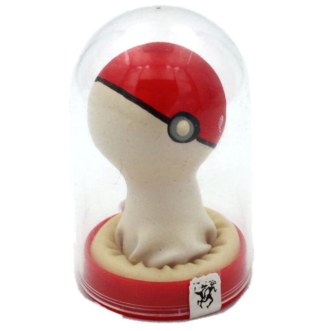 CONDOMERIE - PRÉSERVATIFS FANTAISIE PEINTS À LA MAIN POKEBALL ROUGE-BLANC
