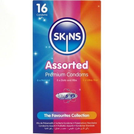 SKINS - PACK DE 16 PRÉSERVATIFS PREMIUM ASSORTIS