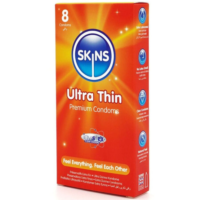 SKINS - PACK DE 8 PRÉSERVATIFS ULTRA FINS PREMIUM